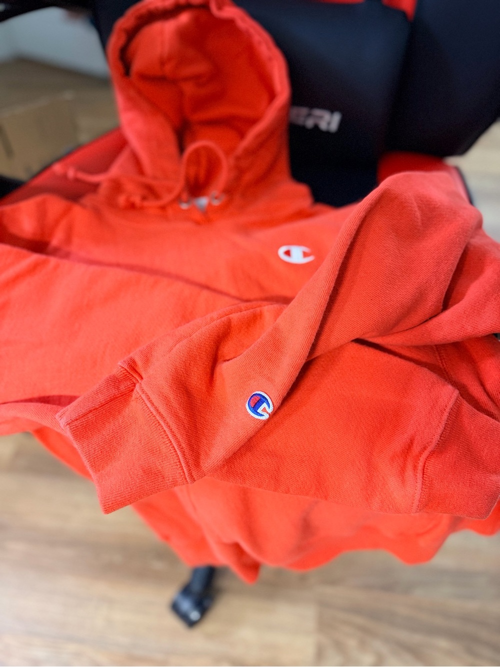 champion kids sweatpants/hoodie wearable one stain on pants no return as is